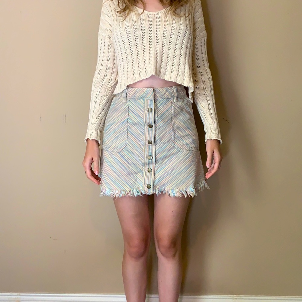 Pilcro and the Letterpress mini skirt